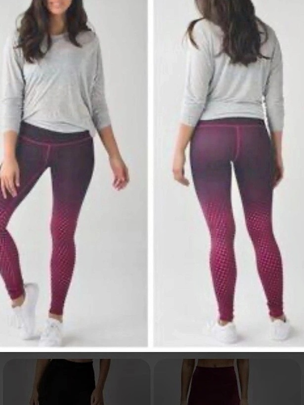 Lululemon Colour Me Ombre Tight *28" Leggings in Black & Pink